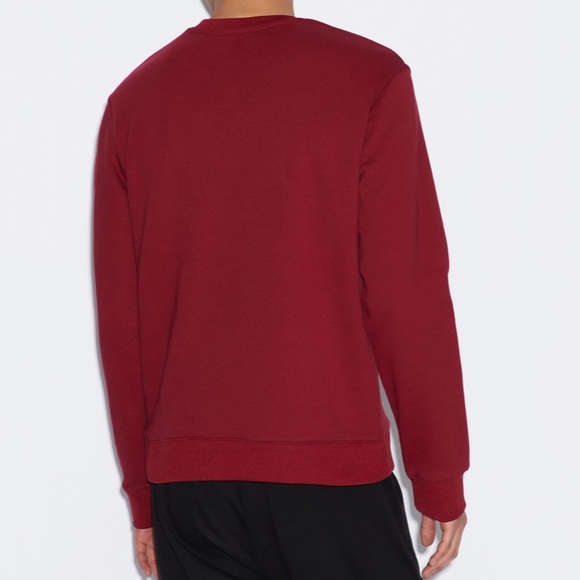 Armani Exchange embroidered red crew sweater - Picture 4 of 15
